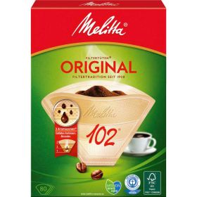 Kaffee-Filtertüten "102 Original", mit 3 Aromazonen, naturbraun