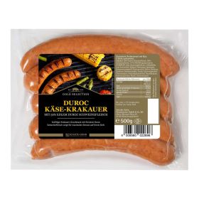 Geräucherte Rostbratwurst Duroc Käse Krakauer