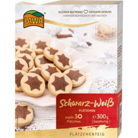 Plätzchenteig, schwarz-weiß