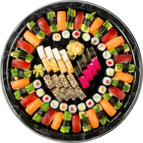 Partyplatte Sushi aufgehende Sonne 10 Personen