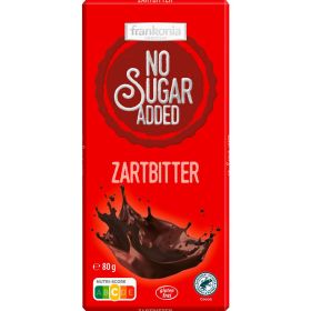 Tafelschokolade No Sugar Added Zartbitter