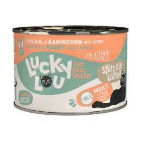 Katzen-Nassfutter, Geflügel & Kaninchen mit Apfel