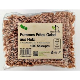 Gabeln für Pommes Frites, Holz