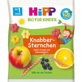 Bio "Knabber-Sternchen", Apfel, Orange & Johannisbeeren