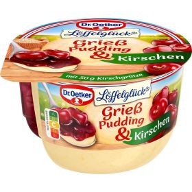 Grieß Pudding Löffelglück mit Kirschgrütze