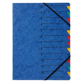 Link zu  Ordnungsmappe, DIN A4, Karton, 12 Fächer, blau