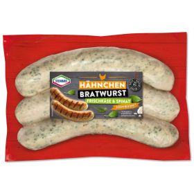 Link zu  Hähnchenbratwurst, Frischkäse-Spinat
