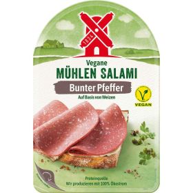 Vegetarische Mühlen Salami, bunter Pfeffer