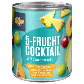 5-Fruchtcocktail in Traubensaft