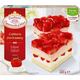 Fein&Sahnig Kuchenschnitten, Erdbeere-Joghurt, tiefgekühlt