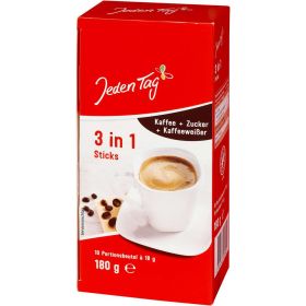 Kaffeesticks 3in1, Kaffee-Zucker-Kaffeeweißer