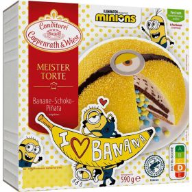 Bananen-Schoko Piñata-Torte Minions, tiefgekühlt