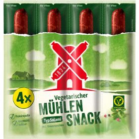 Vegetarischer Mühlen Snack Salami-Sticks