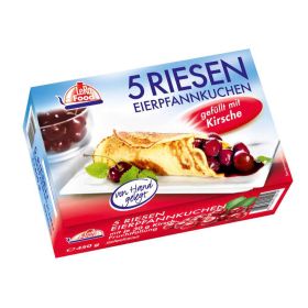 Eierpfannkuchen mit Kirschen, tiefgekühlt