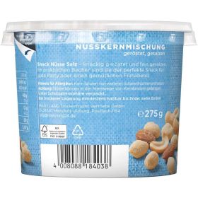 Snack Nüsse, geröstet & gesalzen