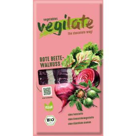 Link zu  Bio Tafelschokolade, Rote Beete-Walnuss