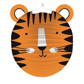 Lampion Tiger-Form Papier 25 cm