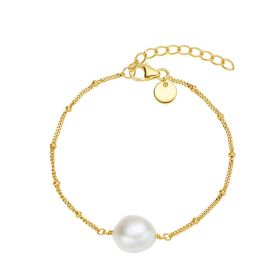Damen Armband aus Silber 925 mit Süßwasserzuchtperle, vergoldet (4056874025140)