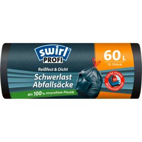 Schwerlast Abfallsäcke, bis zu 25kg, 12 x 60l
