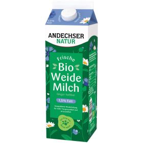 länger haltbare Bio Milch, 1,5% Fett