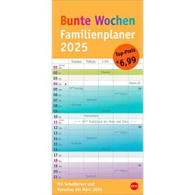 Bunte Wochen Familienplaner