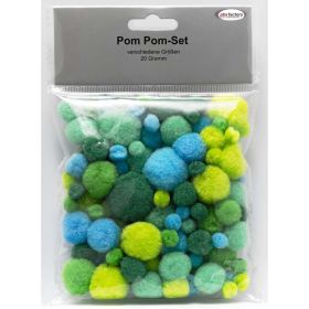 Pom Pom Set Mixbeutel, verschiedene Farben & Größen