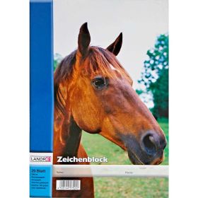 Zeichenblock A4, 20 Blatt, Tiermotiv