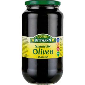 Schwarze Oliven ohne Stein