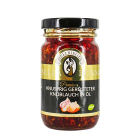 Knusprig gerösteter Knoblauch in Öl