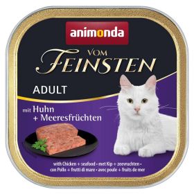 Katzen-Nassfutter Vom Feinsten Adult, mit Huhn & Meeresfrüchten