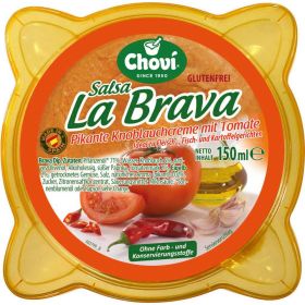 Pikante Knoblauchcreme mit Tomate Salsa La Brava