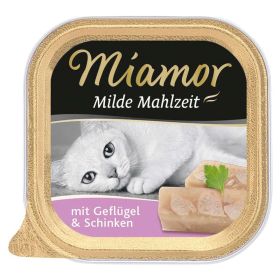 Katzen-Nassfutter, Milde Mahlzeit, Geflügel/Schinken