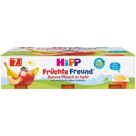 Babynahrung "Früchte Freund", Banane/Pfirsich/Apfel