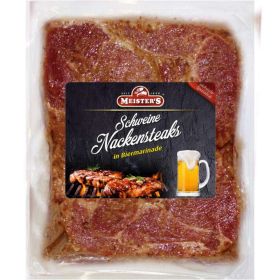 Schweinenackensteak, in Biermarinade