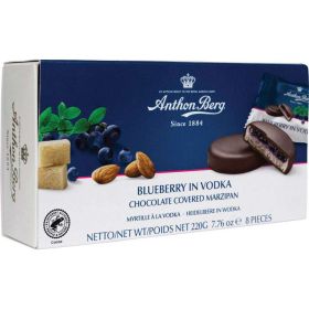 Marzipan mit Blaubeeren und Vodka