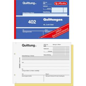 Quittungsblock 402 A6, 2 x 40 Blatt