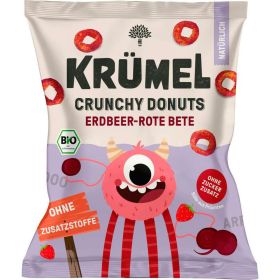 Bio Crunchy Donuts Cracker, Erdbeer-Rote Bete