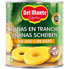 Ananas Scheiben in Saft, natursüß