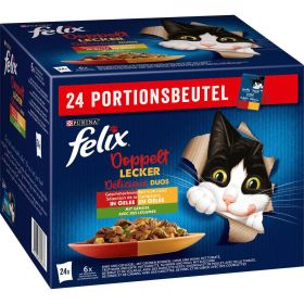 Katzen-Nassfutter, Doppelt Lecker, Gemüse + Geschmacksvielfalt