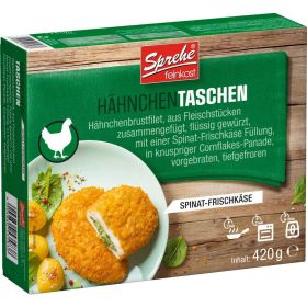 Hähnchentaschen, Spinat-Frischkäse