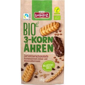 Kekse, Bio 3-Korn Ähren mit Zartbitterschokolade