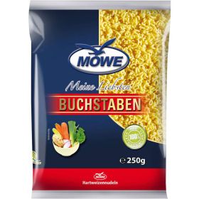 Suppennudeln, Buchstaben