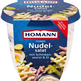 Nudelsalat, Schinken/Ei