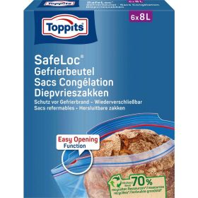 Doppelverschluss-Gefrier-Beutel, 6 x 8l