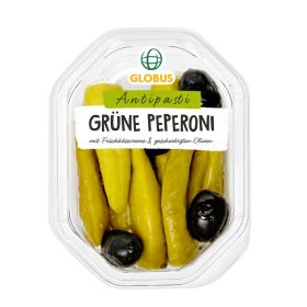 Grüne Peperoni, gefüllt