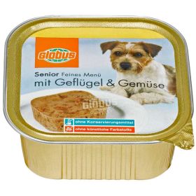 Hunde-Nassfutter Senior, Geflügel und Gemüse