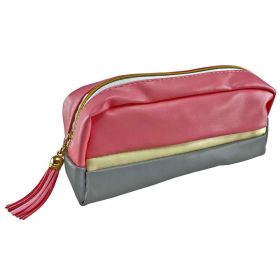 Schlampertasche 3-farbig mit Franzen Zip