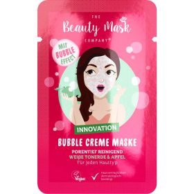 Bubble Creme Maske, Porentief Reinigend, Weiße Tonerde & Apfel