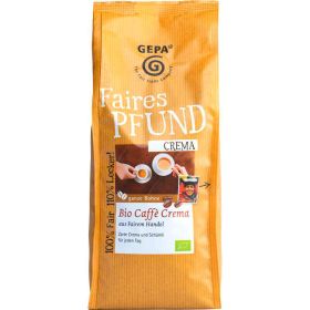 Bio Crema Kaffee Das Faire Pfund, ganze Bohne