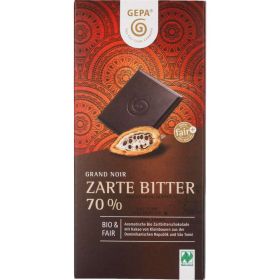 Bio Tafelschokolade, Grand Noir,  Zartbitter 70%
